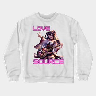 Charming Kawaii Girl, Love Source II | Catsie Cat Crewneck Sweatshirt